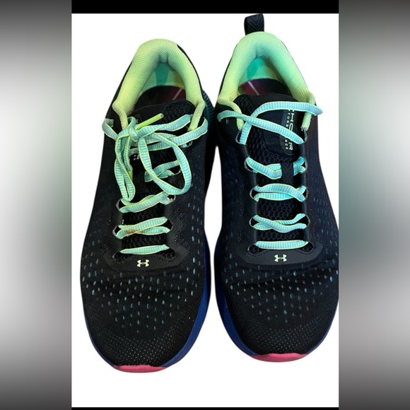 Under Armour Women's Black and Blue Running Shoes - Picture 1 of 10